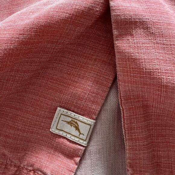 Tommy‎ Bahama Men’s 100% Silk Hawaiian Flower Shirt Size Large - Picture 10 of 11